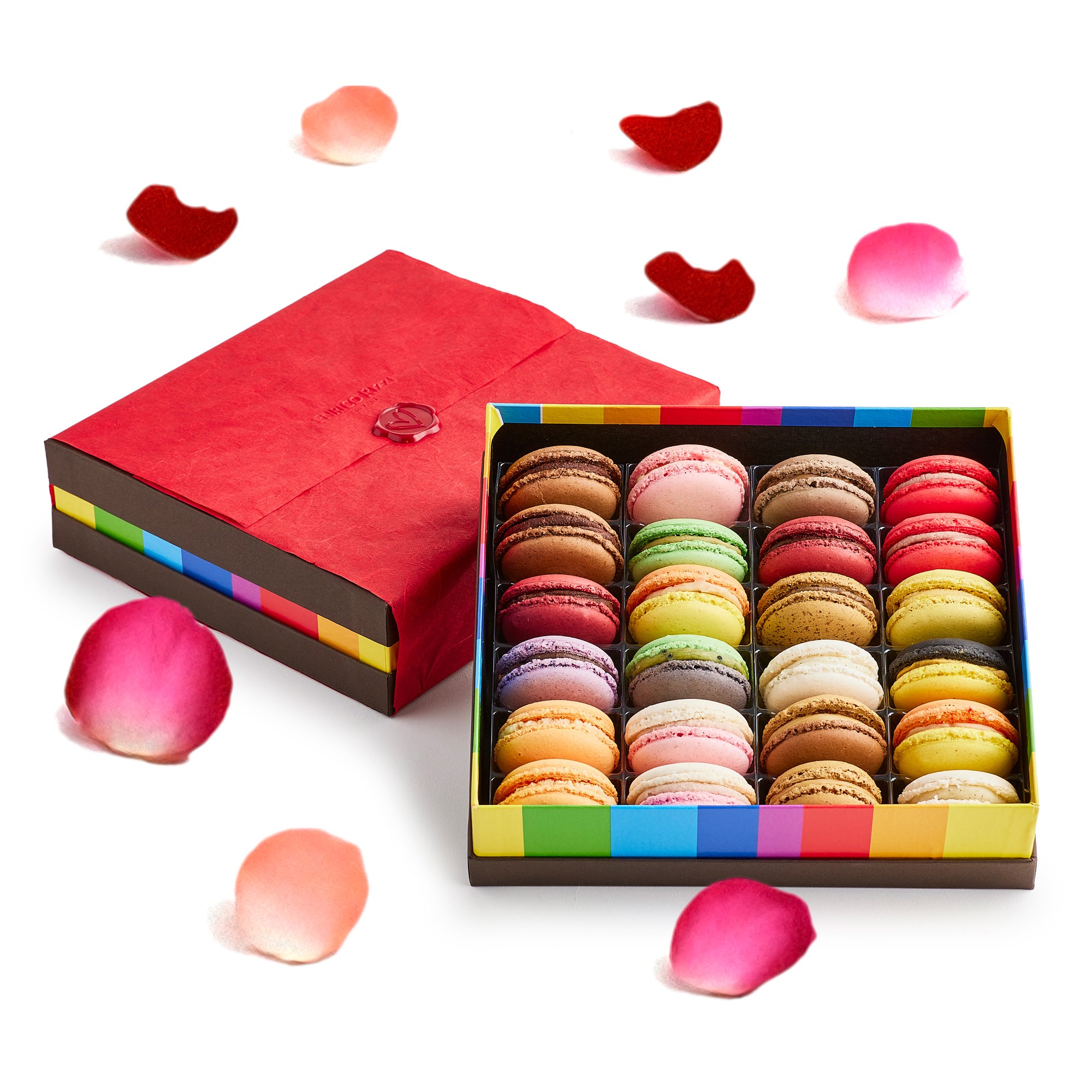 Cofanetto 24 macarons San Valentino
