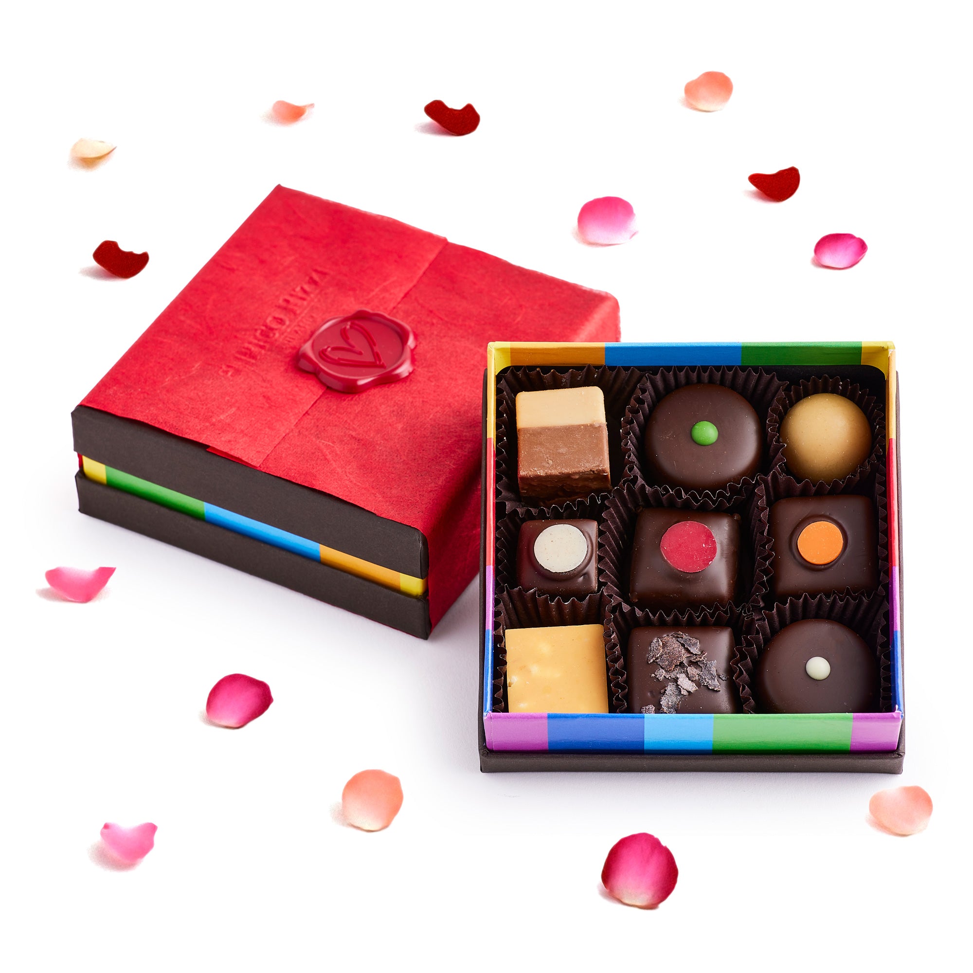 Cofanetto 9 praline San Valentino